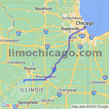 Travel from Manito to Chicago Loop Limousine service to Chicago Loop