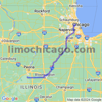 Travel from South Pekin to O'Hare airport Limousine service to O'Hare airport (ORD)