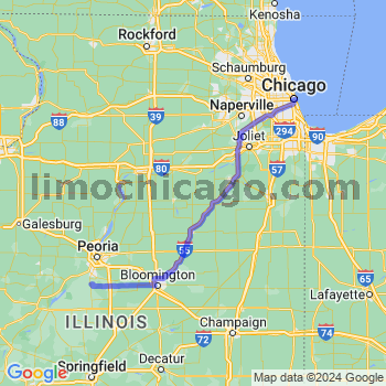 Travel from South Pekin to Chicago Loop Limousine service to Chicago Loop