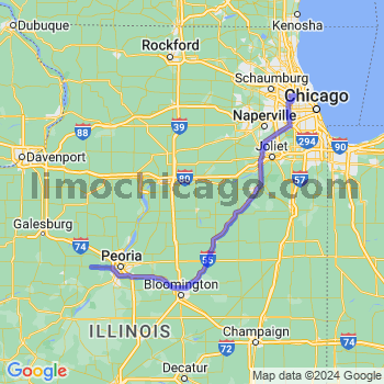 Travel from Trivoli to O'Hare airport Limousine service to O'Hare airport (ORD)