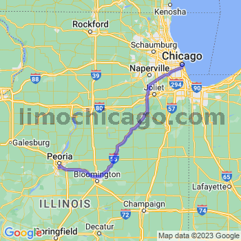 Travel from Creve Coeur to Chicago Loop Limousine service to Chicago Loop