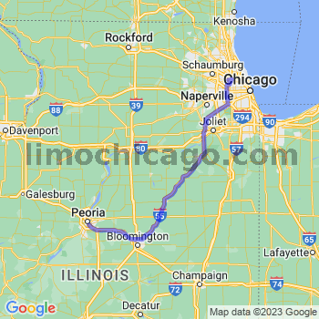 Travel from East Peoria to O'Hare airport Limousine service to O'Hare airport (ORD)