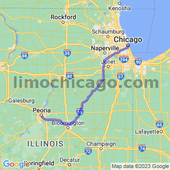 Travel from East Peoria to Chicago Loop Limousine service to Chicago Loop