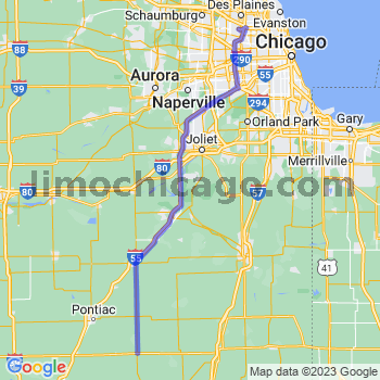 Travel from Forrest to O'Hare airport Limousine service to O'Hare airport (ORD)