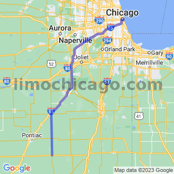 Travel from Forrest to Chicago Loop Limousine service to Chicago Loop
