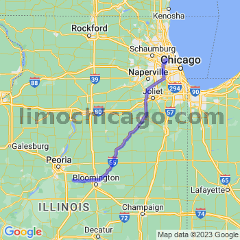 Travel from Mackinaw to O'Hare airport Limousine service to O'Hare airport (ORD)