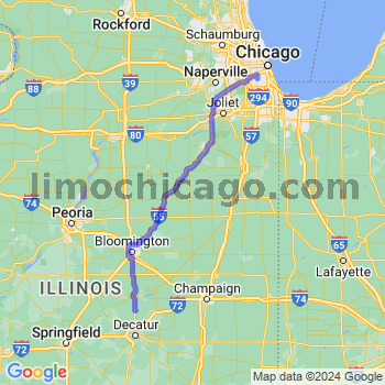 Travel from Maroa to Midway airport Limousine service to Midway airport (MDW)