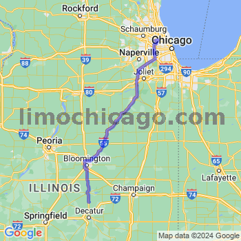 Travel from Maroa to O'Hare airport Limousine service to O'Hare airport (ORD)