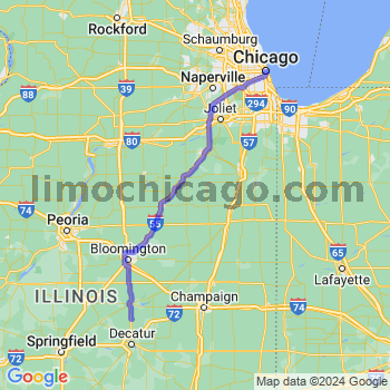 Travel from Maroa to Chicago Loop Limousine service to Chicago Loop