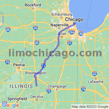 Travel from Wapella to Chicago Loop Limousine service to Chicago Loop