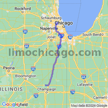 Travel from Dewey to O'Hare airport Limousine service to O'Hare airport (ORD)
