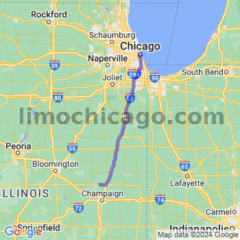 Travel from Dewey to Chicago Loop Limousine service to Chicago Loop