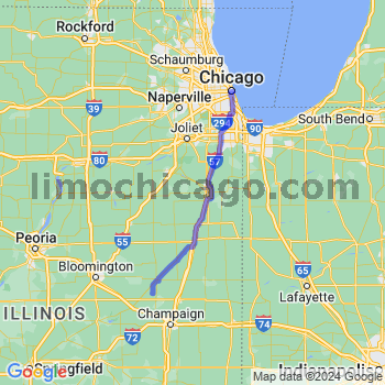 Travel from Foosland to Chicago Loop Limousine service to Chicago Loop