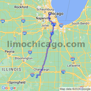 Travel from Ivesdale to O'Hare airport Limousine service to O'Hare airport (ORD)