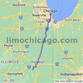 Travel from Ivesdale to Chicago Loop Limousine service to Chicago Loop