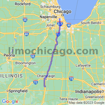 Travel from Pesotum to Midway airport Limousine service to Midway airport (MDW)