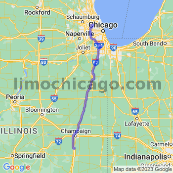 Travel from Pesotum to O'Hare airport Limousine service to O'Hare airport (ORD)