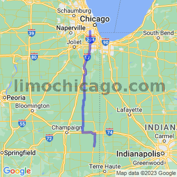 Travel from Ridge Farm to Midway airport Limousine service to Midway airport (MDW)