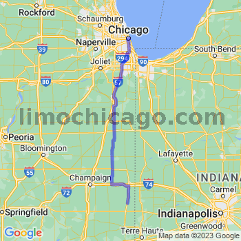Travel from Ridge Farm to Chicago Loop Limousine service to Chicago Loop