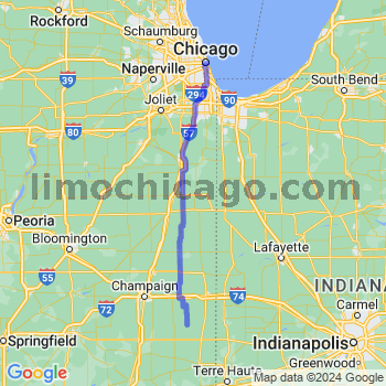 Travel from Sidell to Chicago Loop Limousine service to Chicago Loop