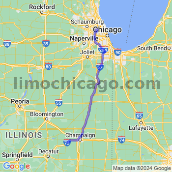 Travel from White Heath to O'Hare airport Limousine service to O'Hare airport (ORD)