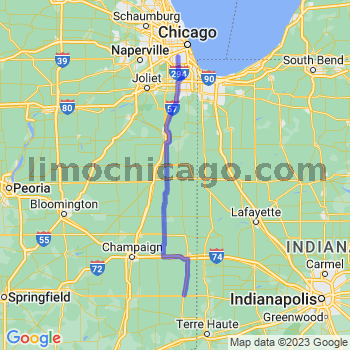 Travel from Chrisman to Midway airport Limousine service to Midway airport (MDW)