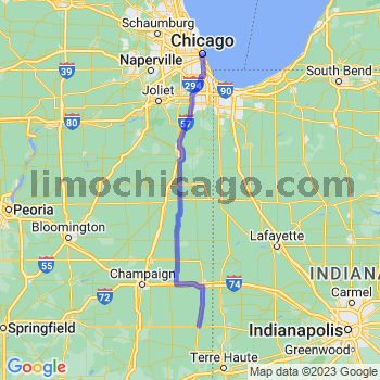 Travel from Chrisman to Chicago Loop Limousine service to Chicago Loop