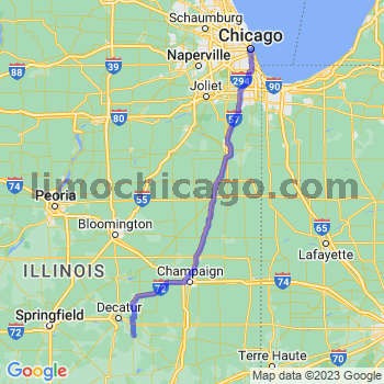Travel from Dalton City to Chicago Loop Limousine service to Chicago Loop