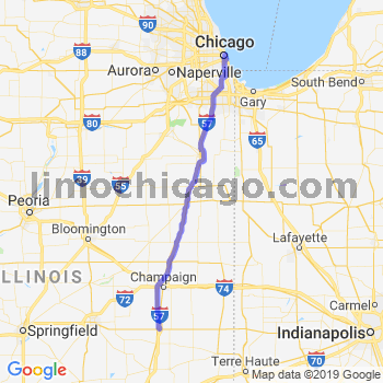 Travel from Tuscola to Chicago Loop Limousine service to Chicago Loop