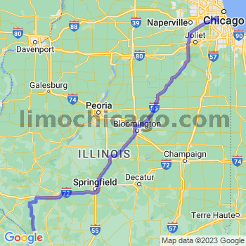 Travel from Kampsville to Midway airport Limousine service to Midway airport (MDW)