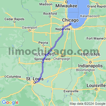 Travel from National Stock Yards to Chicago Loop Limousine service to Chicago Loop