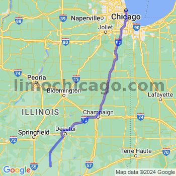 Travel from Nokomis to Chicago Loop Limousine service to Chicago Loop