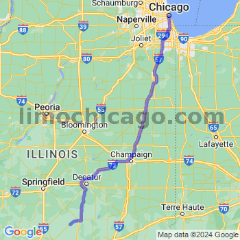 Travel from Ohlman to Chicago Loop Limousine service to Chicago Loop