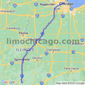 Travel from Walshville to Midway airport Limousine service to Midway airport (MDW)