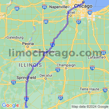 Travel from Walshville to Chicago Loop Limousine service to Chicago Loop