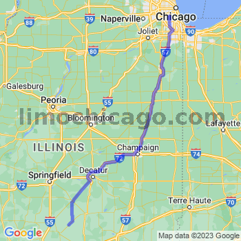 Travel from Witt to Midway airport Limousine service to Midway airport (MDW)
