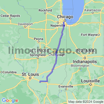 Travel from Addieville to Midway airport Limousine service to Midway airport (MDW)