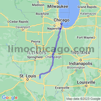 Travel from Keyesport to Chicago Loop Limousine service to Chicago Loop