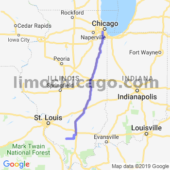 Travel from Pinckneyville to Midway airport Limousine service to Midway airport (MDW)