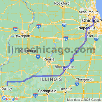 Travel from Coatsburg to O'Hare airport Limousine service to O'Hare airport (ORD)