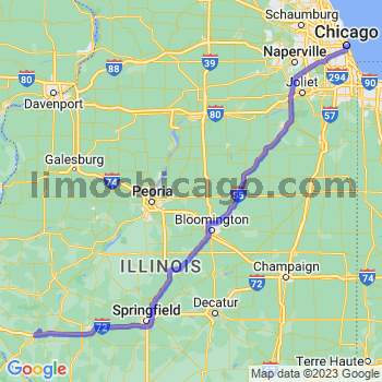 Travel from Griggsville to Chicago Loop Limousine service to Chicago Loop