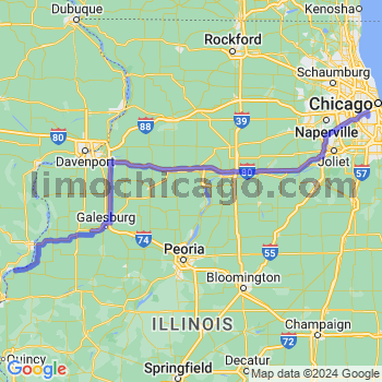 Travel from Niota to Midway airport Limousine service to Midway airport (MDW)