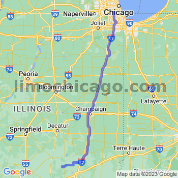 Travel from Cowden to Midway airport Limousine service to Midway airport (MDW)
