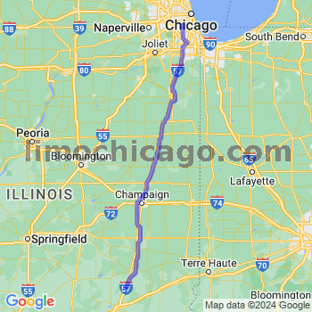 Travel from Neoga to Midway airport Limousine service to Midway airport (MDW)