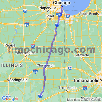 Travel from Neoga to Chicago Loop Limousine service to Chicago Loop
