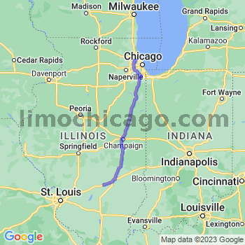 Travel from Saint Elmo to O'Hare airport Limousine service to O'Hare airport (ORD)