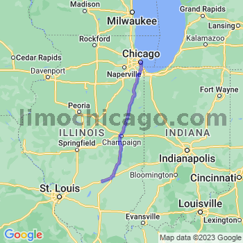 Travel from Saint Elmo to Chicago Loop Limousine service to Chicago Loop
