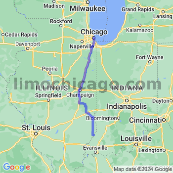 Travel from Saint Francisville to Chicago Loop Limousine service to Chicago Loop