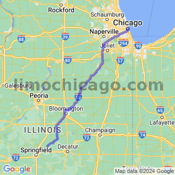 Travel from Cornland to Chicago Loop Limousine service to Chicago Loop