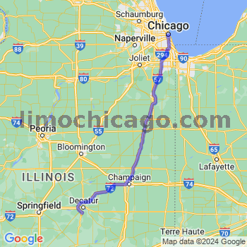 Travel from Elwin to Chicago Loop Limousine service to Chicago Loop